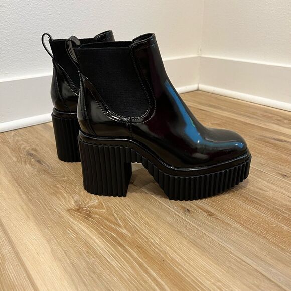 GIANNI BINI Black Platform Booties Size 6.5 - Picture 9 of 12